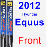 Front Wiper Blade Pack for 2012 Hyundai Equus - Vision Saver