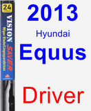 Driver Wiper Blade for 2013 Hyundai Equus - Vision Saver