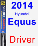 Driver Wiper Blade for 2014 Hyundai Equus - Vision Saver