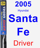 Driver Wiper Blade for 2005 Hyundai Santa Fe - Vision Saver