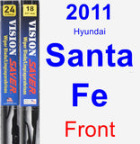 Front Wiper Blade Pack for 2011 Hyundai Santa Fe - Vision Saver