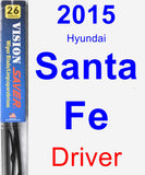 Driver Wiper Blade for 2015 Hyundai Santa Fe - Vision Saver