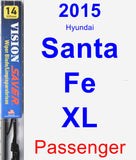 Passenger Wiper Blade for 2015 Hyundai Santa Fe XL - Vision Saver