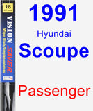 Passenger Wiper Blade for 1991 Hyundai Scoupe - Vision Saver