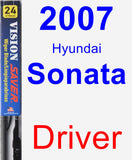 Driver Wiper Blade for 2007 Hyundai Sonata - Vision Saver