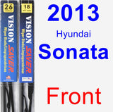 Front Wiper Blade Pack for 2013 Hyundai Sonata - Vision Saver