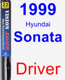 Driver Wiper Blade for 1999 Hyundai Sonata - Vision Saver