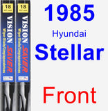 Front Wiper Blade Pack for 1985 Hyundai Stellar - Vision Saver