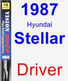 Driver Wiper Blade for 1987 Hyundai Stellar - Vision Saver