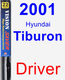 Driver Wiper Blade for 2001 Hyundai Tiburon - Vision Saver