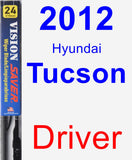 Driver Wiper Blade for 2012 Hyundai Tucson - Vision Saver