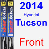 Front Wiper Blade Pack for 2014 Hyundai Tucson - Vision Saver