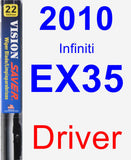 Driver Wiper Blade for 2010 Infiniti EX35 - Vision Saver