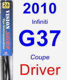 Driver Wiper Blade for 2010 Infiniti G37 - Vision Saver