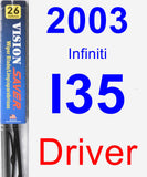 Driver Wiper Blade for 2003 Infiniti I35 - Vision Saver