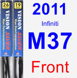 Front Wiper Blade Pack for 2011 Infiniti M37 - Vision Saver