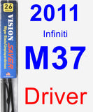 Driver Wiper Blade for 2011 Infiniti M37 - Vision Saver