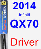 Driver Wiper Blade for 2014 Infiniti QX70 - Vision Saver