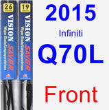 Front Wiper Blade Pack for 2015 Infiniti Q70L - Vision Saver