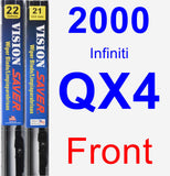 Front Wiper Blade Pack for 2000 Infiniti QX4 - Vision Saver