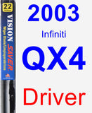 Driver Wiper Blade for 2003 Infiniti QX4 - Vision Saver