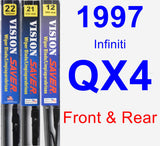 Front & Rear Wiper Blade Pack for 1997 Infiniti QX4 - Vision Saver