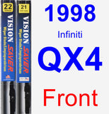 Front Wiper Blade Pack for 1998 Infiniti QX4 - Vision Saver