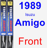 Front Wiper Blade Pack for 1989 Isuzu Amigo - Vision Saver