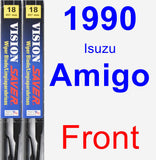 Front Wiper Blade Pack for 1990 Isuzu Amigo - Vision Saver