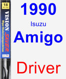 Driver Wiper Blade for 1990 Isuzu Amigo - Vision Saver