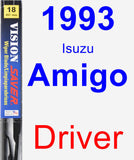 Driver Wiper Blade for 1993 Isuzu Amigo - Vision Saver