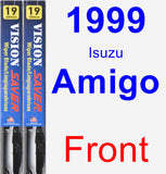 Front Wiper Blade Pack for 1999 Isuzu Amigo - Vision Saver