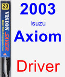 Driver Wiper Blade for 2003 Isuzu Axiom - Vision Saver