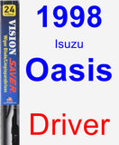 Driver Wiper Blade for 1998 Isuzu Oasis - Vision Saver