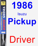 Driver Wiper Blade for 1986 Isuzu Pickup - Vision Saver