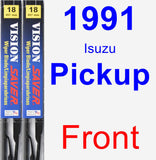 Front Wiper Blade Pack for 1991 Isuzu Pickup - Vision Saver