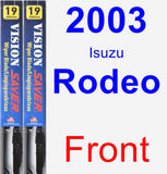 Front Wiper Blade Pack for 2003 Isuzu Rodeo - Vision Saver