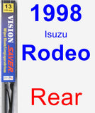 Rear Wiper Blade for 1998 Isuzu Rodeo - Vision Saver