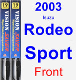 Front Wiper Blade Pack for 2003 Isuzu Rodeo Sport - Vision Saver