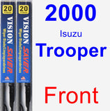 Front Wiper Blade Pack for 2000 Isuzu Trooper - Vision Saver