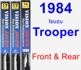 Front & Rear Wiper Blade Pack for 1984 Isuzu Trooper - Vision Saver