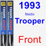 Front Wiper Blade Pack for 1993 Isuzu Trooper - Vision Saver