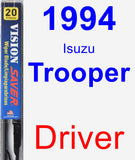 Driver Wiper Blade for 1994 Isuzu Trooper - Vision Saver