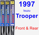 Front & Rear Wiper Blade Pack for 1997 Isuzu Trooper - Vision Saver