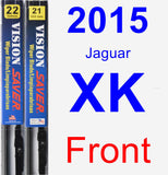 Front Wiper Blade Pack for 2015 Jaguar XK - Vision Saver