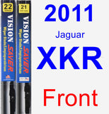 Front Wiper Blade Pack for 2011 Jaguar XKR - Vision Saver