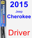 Driver Wiper Blade for 2015 Jeep Cherokee - Vision Saver