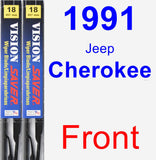 Front Wiper Blade Pack for 1991 Jeep Cherokee - Vision Saver