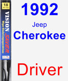 Driver Wiper Blade for 1992 Jeep Cherokee - Vision Saver