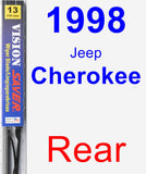 Rear Wiper Blade for 1998 Jeep Cherokee - Vision Saver